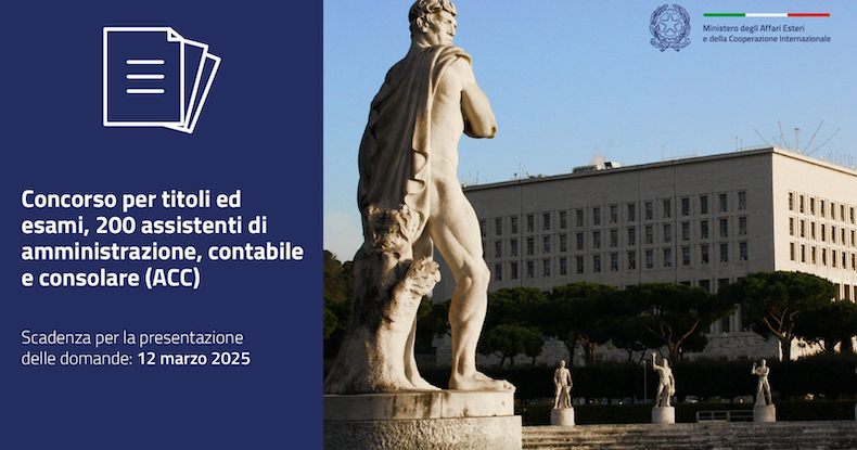MAECi: concorso per Assistenti 2025